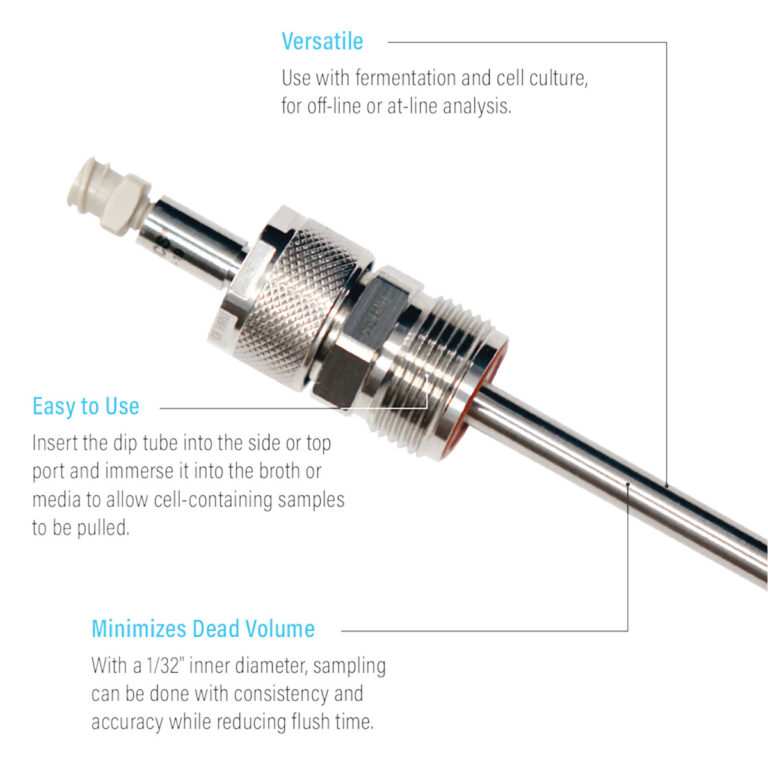 Dip Tubes For Full Broth Bioreactor Sampling Flownamics